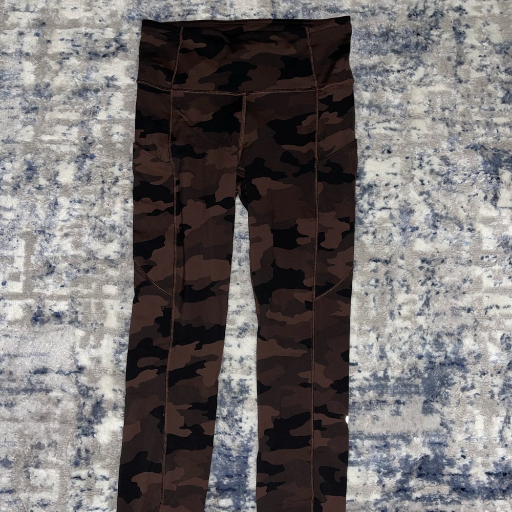 Lululemon Brown Camo Invigorate Leggings